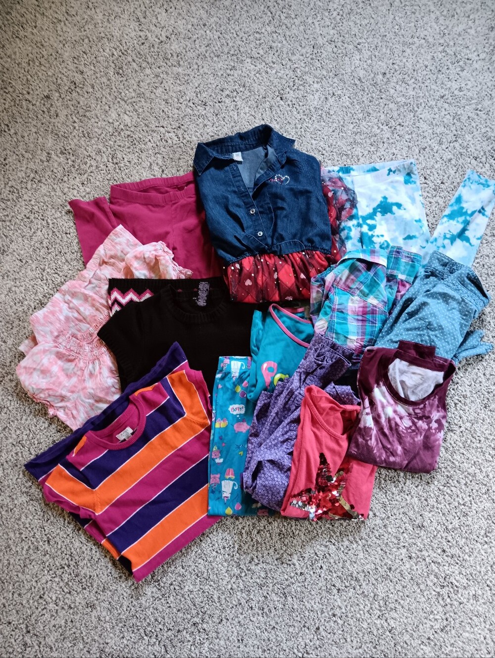 Lot 13 Girls Medium (10/12) Winter Fall Back To School Clothing Dresses Leggings